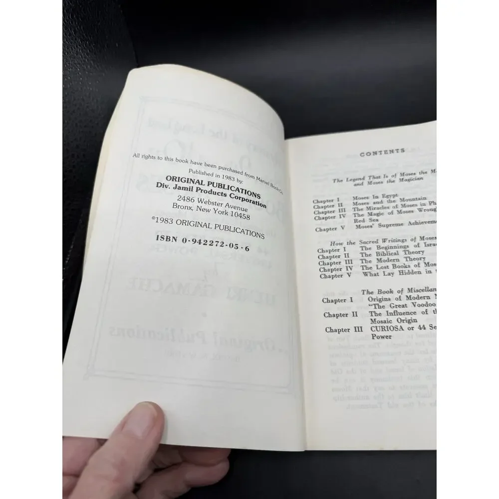 Mystery Of The Long Lost 8th 9th And 10th Books Of Moses 44 Keys Of Power Book